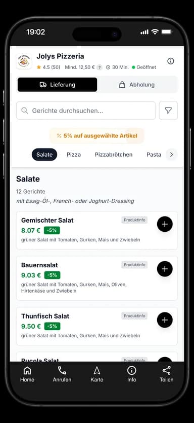 Jolys Pizzeria App