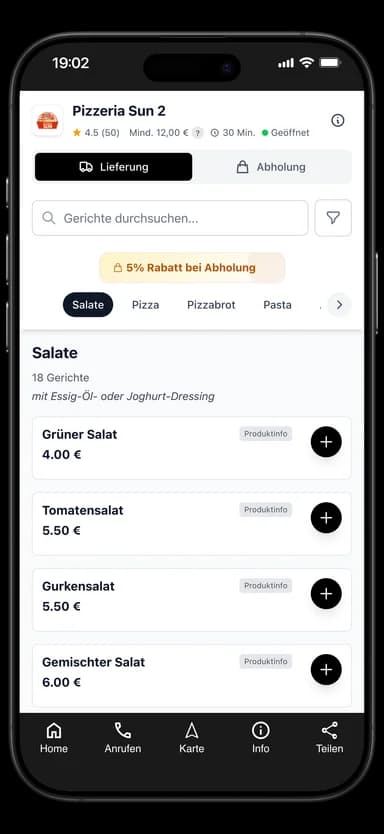 Pizzeria Sun 2 App