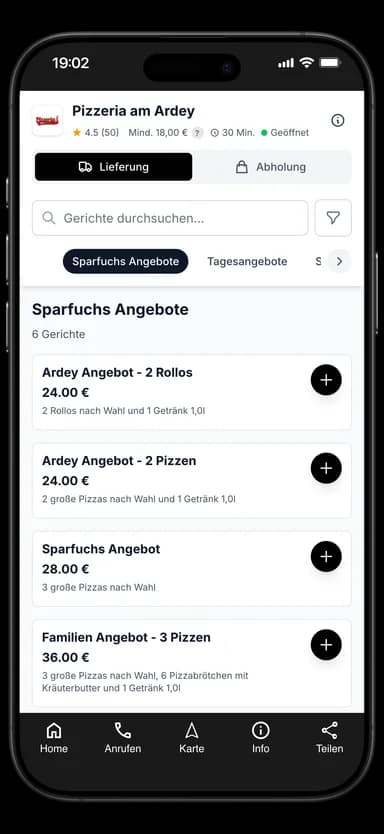 Pizzeria am Ardey App