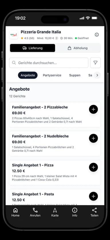 Pizzeria Grande Italia App