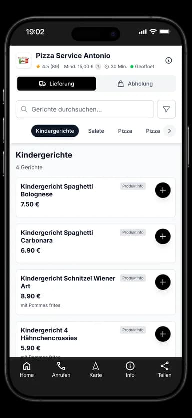 Pizza Service Antonio App
