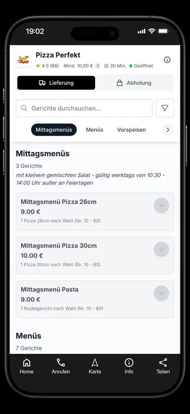 Pizza Perfekt App