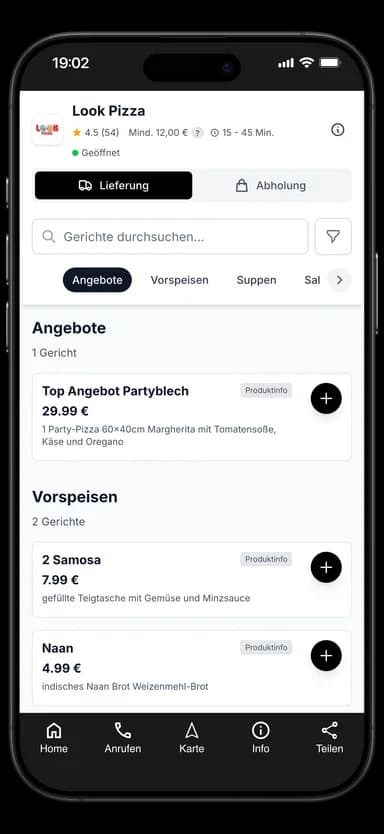 Look Pizza App