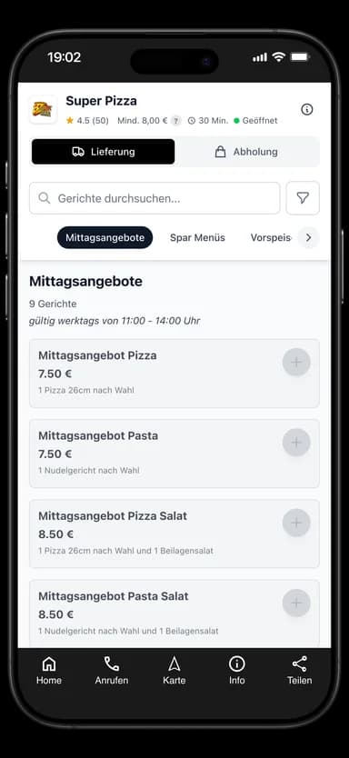 Super Pizza App