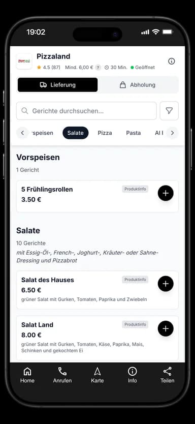 Pizzaland App