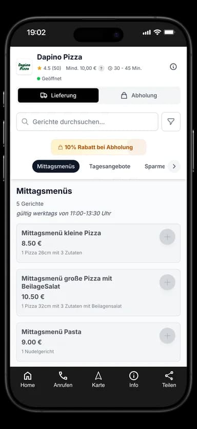 Dapino Pizza App