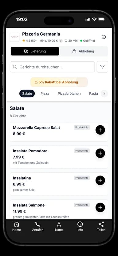 Pizzeria Germania App
