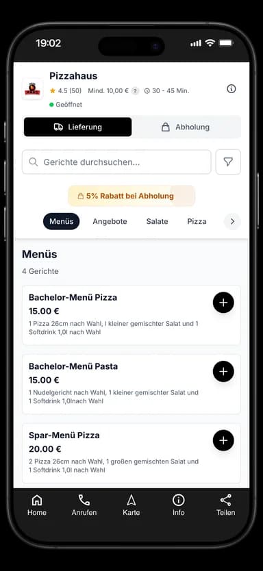 Pizzahaus App