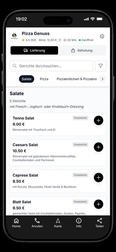 Pizza Genuss App