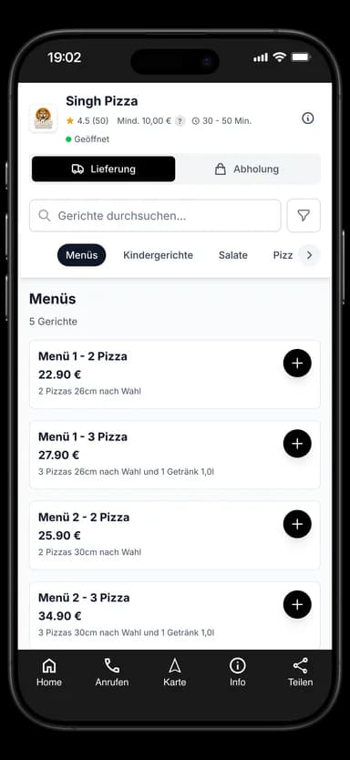 Singh Pizza App