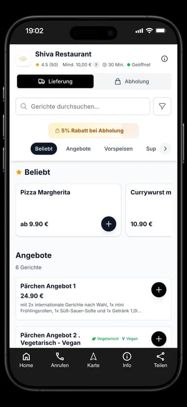 Shiva Restaurant App