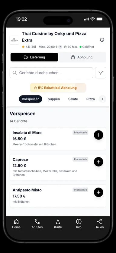 Thai Cuisine by Onky und Pizza Extra App
