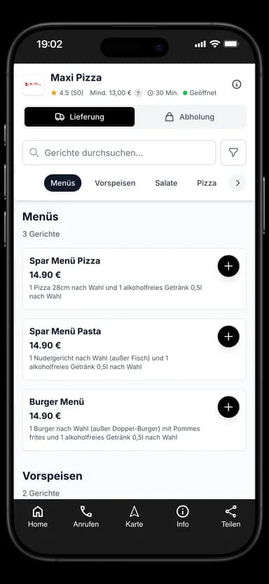 Maxi Pizza App