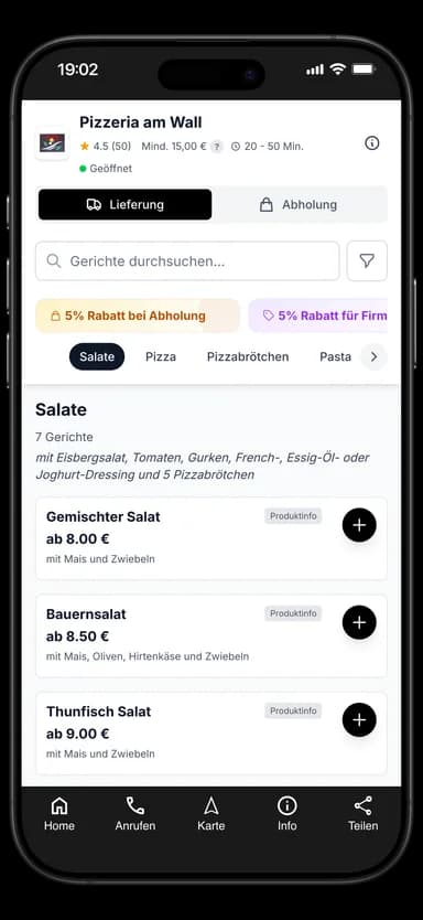 Pizzeria am Wall App