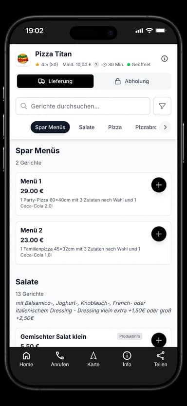 Pizza Titan App