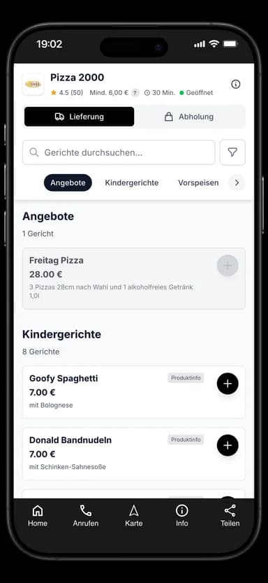 Pizza 2000 App