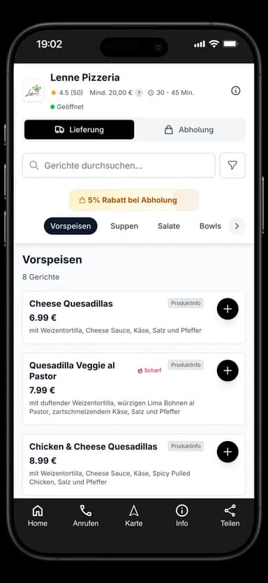 Lenne Pizzeria App