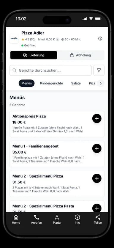 Pizza Adler App