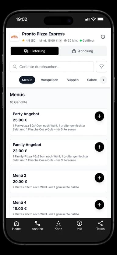 Pronto Pizza Express App
