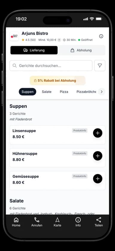 Arjuns Bistro App
