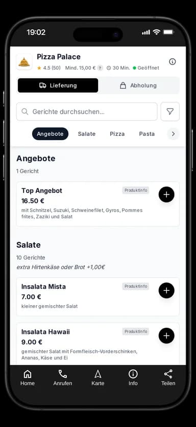 Pizza Palace App