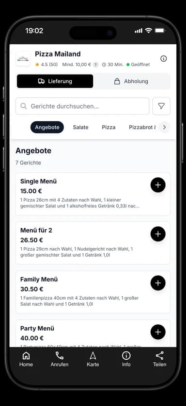 Pizza Mailand App