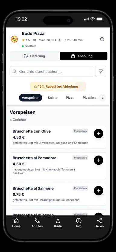 Bodo Pizza App