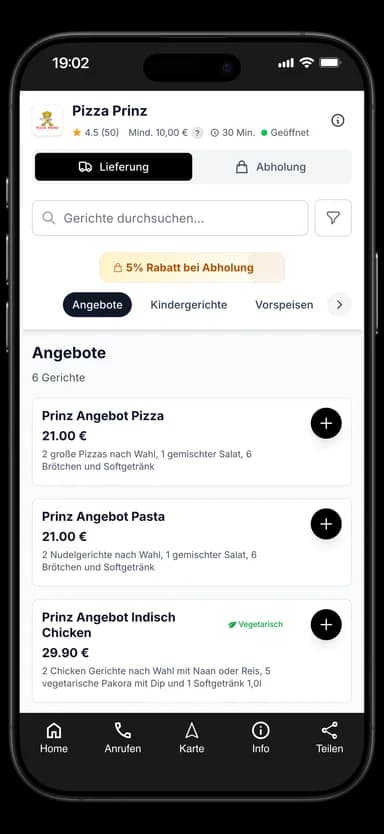 Pizza Prinz App
