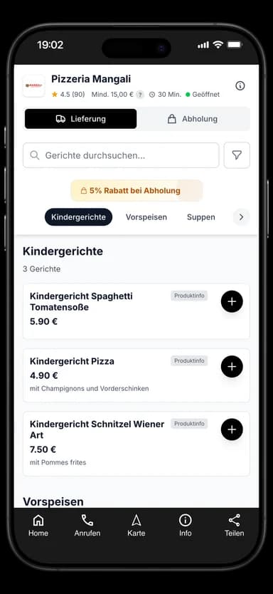 Pizzeria Mangali App