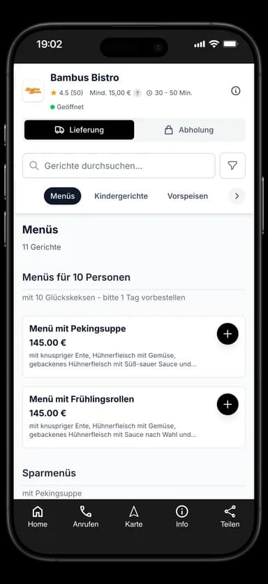Bambus Bistro App