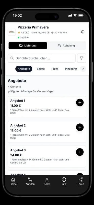 Pizzeria Primavera App