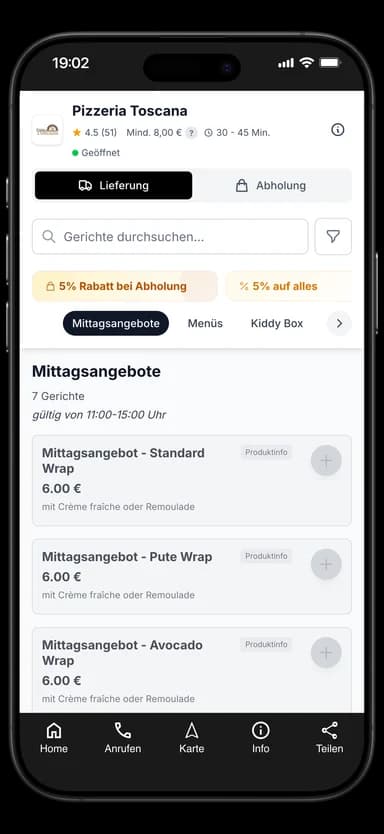 Pizzeria Toscana App