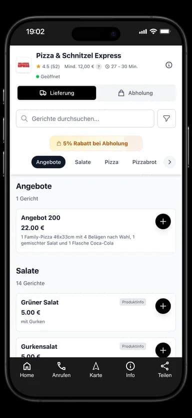 Pizza & Schnitzel Express App