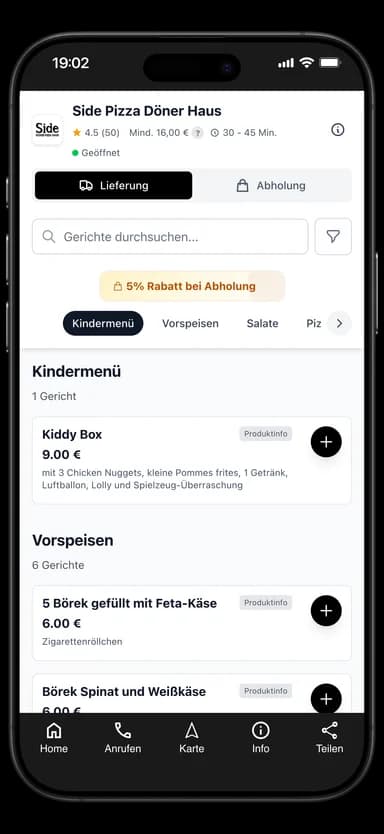 Side Pizza Döner Haus App