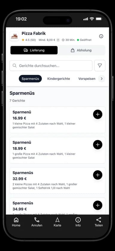 Pizza Fabrik App