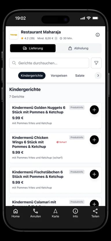 Restaurant Maharaja App