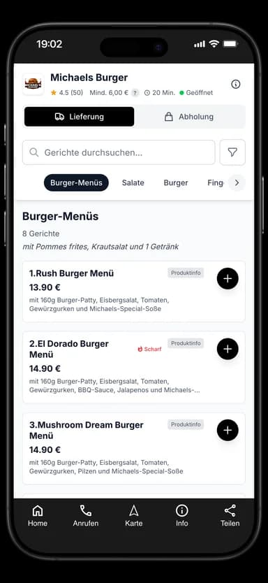 Michaels Burger App