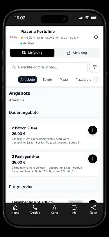 Pizzeria Portofino App