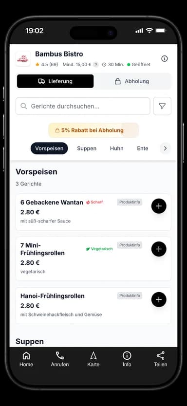 Bambus Bistro App