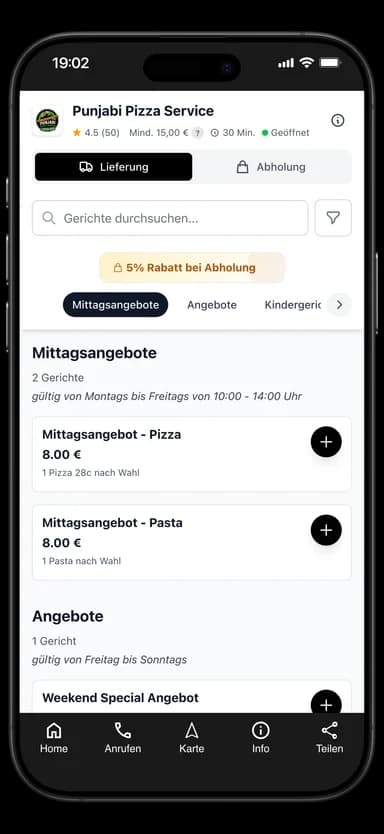Punjabi Pizza Service App