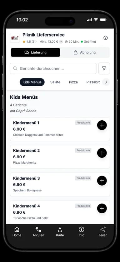 Piknik Lieferservice App