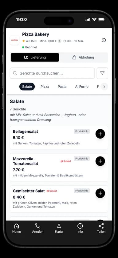 Pizza Bakery App