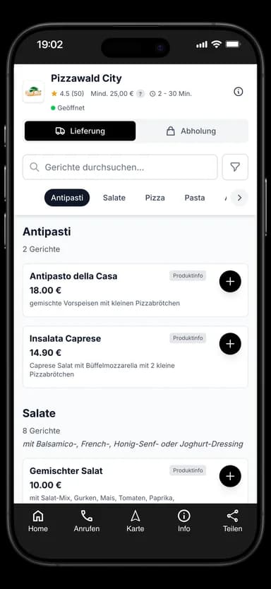Pizzawald City App