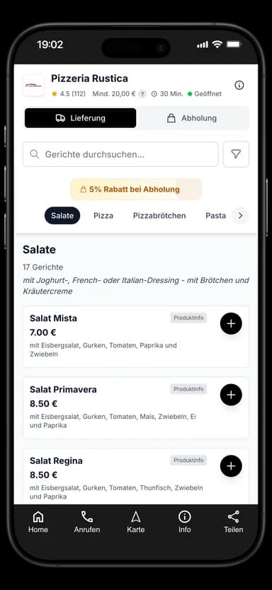 Pizzeria Rustica App
