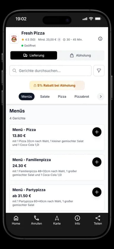 Fresh Pizza App