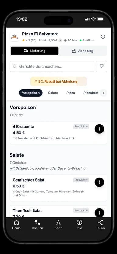 Pizza El Salvatore App